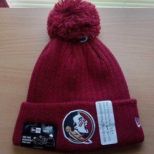 Florida State Seminoles NCAA New Era YOUTH Breeze Cuffed Pom Knit Hat Garnet